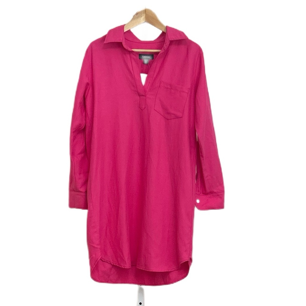 New Karen Kane Bright Pink Shirt Dress - Picture 8 of 12